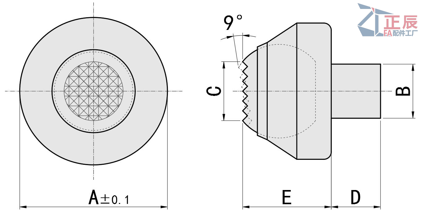 مسند دوار طرف C-clamp وسادة دوارة لولب كروي دوار ZT37.5